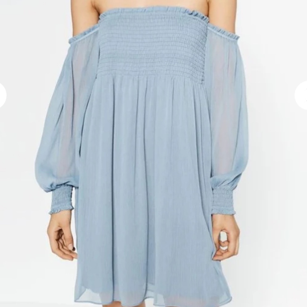 Zara off shoulder blue dress - XS